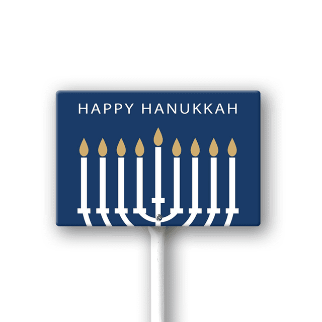 Happy hanukkah yard sign