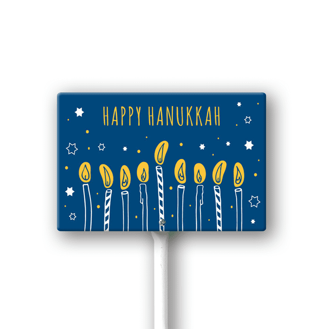Happy hanukkah yard sign