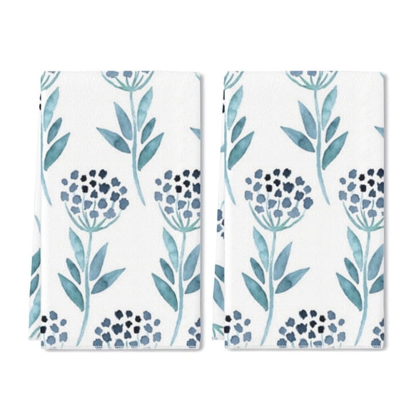 Eveokoki 2 Pcs Flower Spring Kitchen Towels Floral Kitchen Dish Towels Kitchen Dish Cloths Fast Drying Kitchen Decor for Home Cooking Baking, 16 x 24 Inch