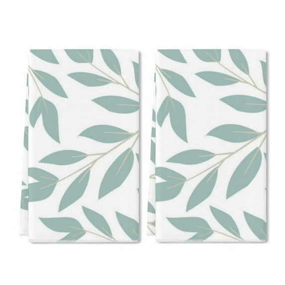 Eveokoki 2 Pcs Kitchen Towels 16 x 24 Inch Floral Dish Hand Towels Autumn Leaves Tea Towel Absorbent Dish Cloth for Kitchen Bathroom Party Home Decor