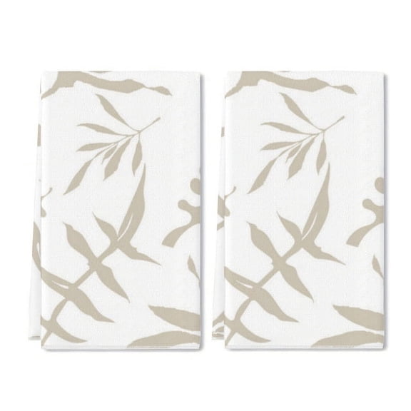 Eveokoki 2 Pcs Kitchen Towels 16 x 24 Inch Floral Dish Hand Towels Floral Foliage Tea Towel Absorbent Dish Cloth for Kitchen Bathroom Party Home Decor