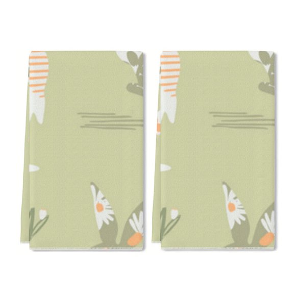 Eveokoki 2 Pcs Kitchen Towels Happy Easter Print Dish Towels for Kitchen Ultra Absorbent Watercolor Hand Towels Decorative Set for Spring Bathroom Housewarming Gift, 24 x 22 Inch