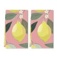 thumbnail image 1 of Eveokoki 2 Pcs Kitchen Towels Lemon Floral Dish Towel Fruit Hand Towels Decorative Tea Towels for Lemon Kitchen Decor Absorbent with Hanging Loop for Bathroom Home Housewarming Gift, 1 of 5