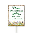 thumbnail image 1 of Eveokoki (8X12) IN Please Do Not Prune Yard Sign With Metal Stake Lawn Sign Stand Outside Garden Farm Tin Signs Wildflowers Butterfly Outdoor Fence Retro Decorations, 1 of 6