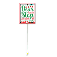 thumbnail image 1 of Eveokoki 8x12Inch Christmas Direction Sign Yard Stake, Dear Santa Stop Judging Me Garden Stake Wall Ornament Decor for Lawn Outdoor Holiday Decorations Outdoor Display, 1 of 7