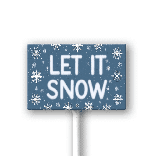 Eveokoki 8x12Inch Let It Snow Garden Stakes, Aluminum Garden Winter Sign Christmas Ornaments Yard Stakes Lawn Patio Decor Wall, Front Door, Porch Decorations