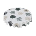 thumbnail image 1 of Eveokoki Abstract Simple Flowers Tablecloth Round Table Cloth 60 Inch Washable Waterproof Table Cover Tabletop Decoration for Restaurant, Picnic, Indoor and Outdoor Dining, 1 of 5