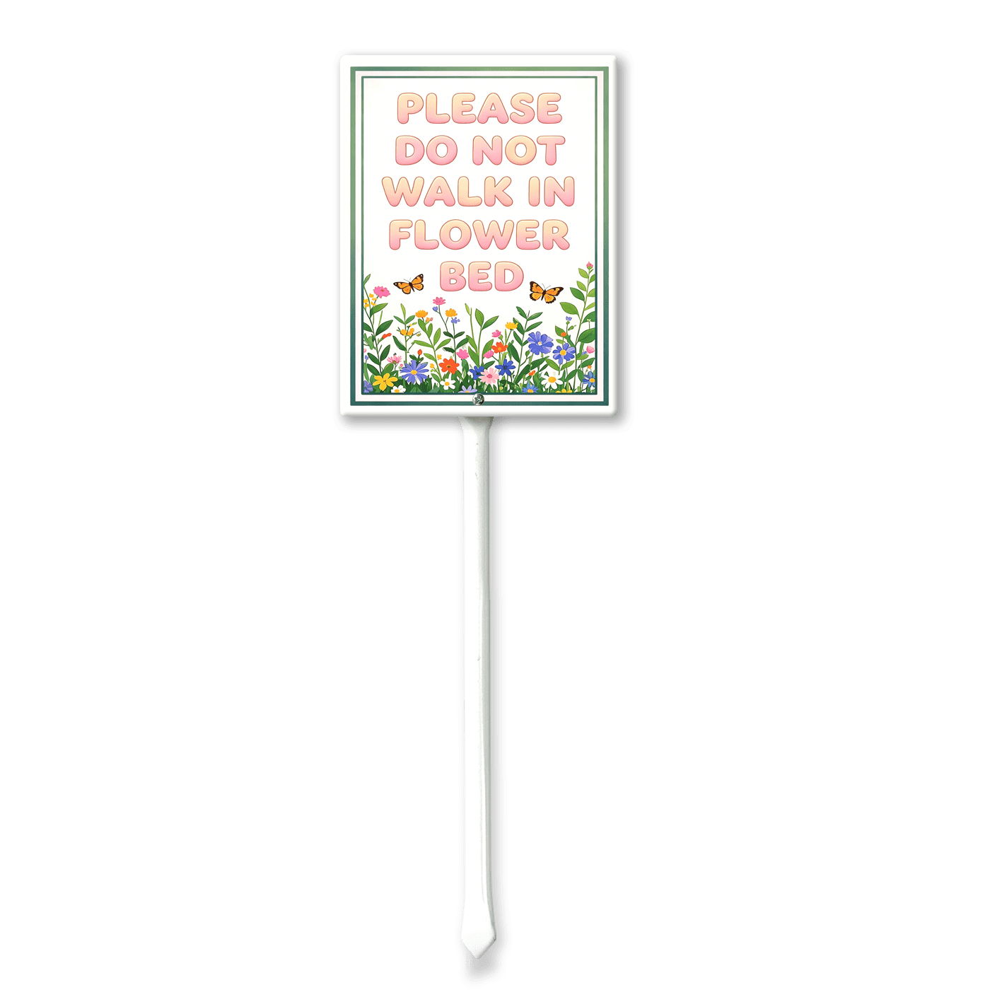 Do Not Walk In Group Sign Eveokoki Aluminum Please Do Not Walk In Flower Bed Sign with Stake, 4 ...
