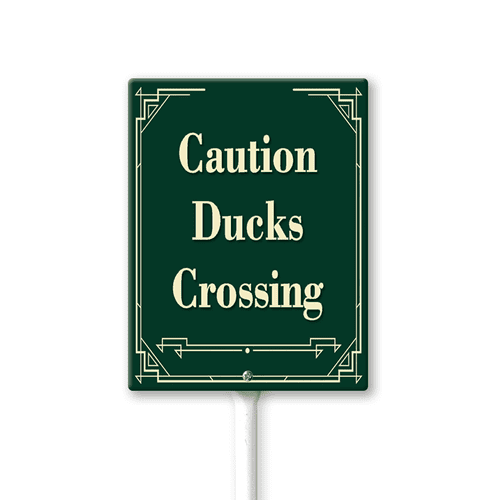 Eveokoki Caution Ducks Crossing Sign With Metal Stake Slow Down Sign ...