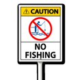thumbnail image 1 of Eveokoki Caution No Fishing Yard Sign with Stake 4.6x6inch Yard Decoration Rustproof Outdoor Aluminum Sign for Yard Garden Lawn Street Outdoor, 1 of 5