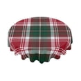 thumbnail image 1 of Eveokoki Christmas Tartan Plaid Round Tablecloths 60 Inch Holiday Tablecloth Decor Autumn Winter Table Cloth Polyester Fabric Season Outside Table Cover for Kitchen Outdoor Indoor Party, 1 of 1