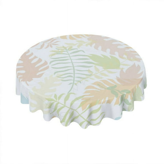 Eveokoki Colorful Tablecloth Round 60 Inches Tablecloth Waterproof Polyester Washable Table Cover with Cute Sloth Design Table Cloth for Kitchen Dining Room Picnic Patio Party