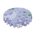 thumbnail image 1 of Eveokoki Colorful Tablecloth Round 60 Inches Tablecloth Waterproof Polyester Washable Table Cover with Lilac Flowers Design Table Cloth for Kitchen Dining Room Picnic Patio Party, 1 of 5