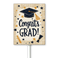 thumbnail image 1 of Eveokoki Congrats Grad Decorative Signage, 7x8.8 Inch Aluminum Graduation Lawn Sign with Stakes, Waterproof for Outdoor Garden Decorations Supplies, 1 of 6