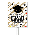 thumbnail image 1 of Eveokoki Congrats Grad You Did It Decorative Signage, 7x8.8 Inch Aluminum Graduation Lawn Sign with Stakes, Waterproof for Outdoor Garden Decorations Supplies, 1 of 6