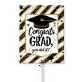 thumbnail image 1 of Eveokoki Congrats Grad You Did It Decorative Signage, 8x12 Inch Aluminum Graduation Lawn Sign with Stakes, Waterproof for Outdoor Garden Decorations Supplies, 1 of 6