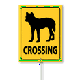 thumbnail image 1 of Eveokoki Dingo Crossing Sign with Metal Stake -8x12inch Lawn Sign Sturdy Aluminum Sign for Outdoor Use Waterproof Sign Outdoor Decor for Lawn Yard Garden, 1 of 1