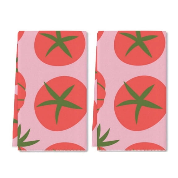 Eveokoki Dishcloths Tomatoes Kitchen Dish Towel Reusable Kitchen Towels for Baking Cooking Home Kitchen Bathroom Decor, 16 x 24Inch