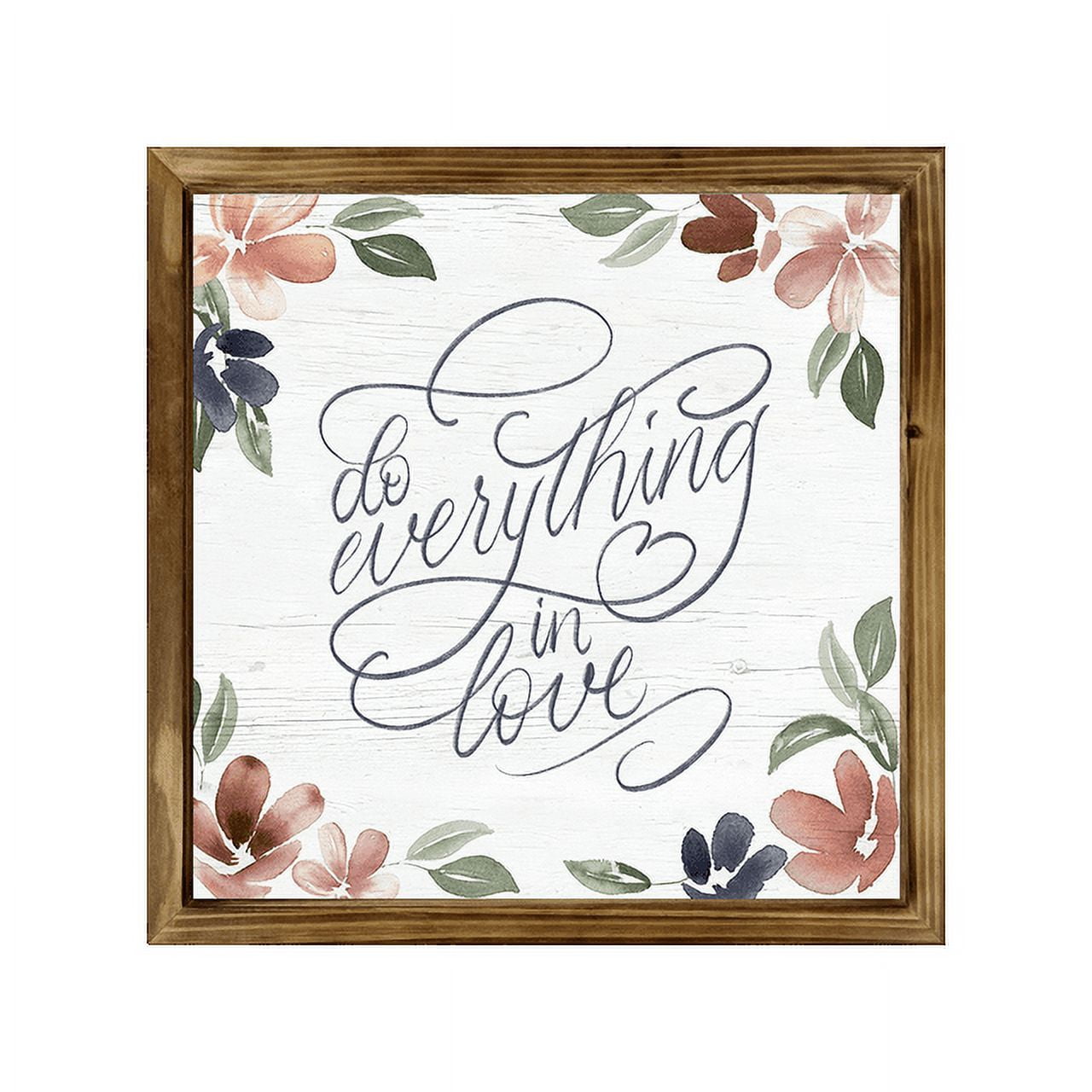 Eveokoki Do Everything In Love Square Rustic Wood Signs,Vintage Wooden