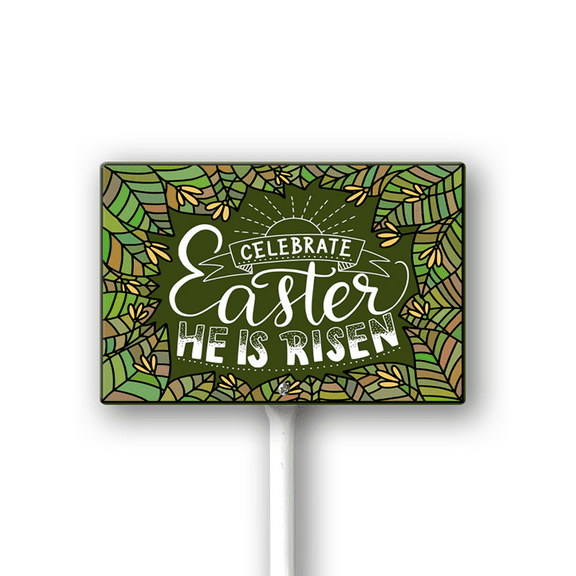 Eveokoki Easter He is Risen Yard Signs with Metal Stakes Outdoor Decorations Religious Jesus Cross Waterproof Lawn Sign Christian Holiday Party Decor Supplies for Christian Holiday Garden Lawn Decor