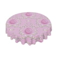 thumbnail image 1 of Eveokoki Easter Round Tablecloth 60 inch Diameter Easter Spring Table Cloths Spill Proof Wrinkle Table Cloth for Kitchen Dining Decoration Holiday Parties, 1 of 5