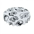 thumbnail image 1 of Eveokoki Easter Round Tablecloth 60 inch Diameter Easter Muzzle Pattern Table Cloths Spill Proof Wrinkle Table Cloth for Kitchen Dining Decoration Holiday Parties, 1 of 5