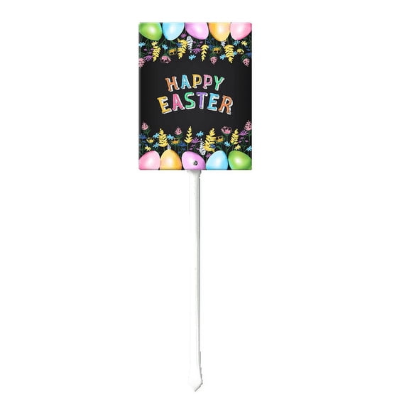 Eveokoki Easter Yard Signs Decorations Outdoor Happy Easter Yard Stake Signs Easter Lawn Décor for Easter Hunt Game, Party Supplies DÈcor, Easter Props 21.6"