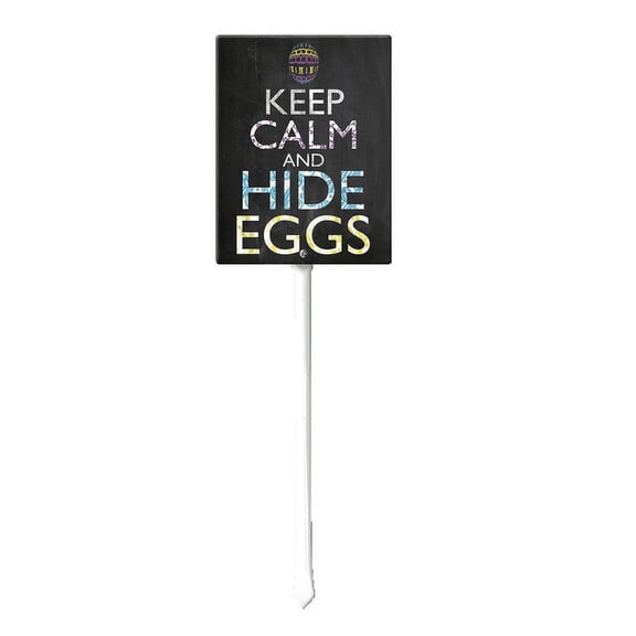 Eveokoki Easter Yard Signs Decorations Outdoor Keep Calm And Hide Eggs Yard Stake Signs Easter Lawn Décor for Easter Hunt Game, Party Supplies DÈcor, Easter Props 17.6"