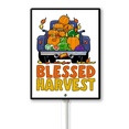 thumbnail image 1 of Eveokoki Fall Decorations Outdoor Blessed Harvest Aluminum Yard Sign with Stakes Autumn Harvest Lawn Sign Decor for Thanksgiving Holiday Garden Porch Yard Supplies, 7 x 8.8 Inch, 1 of 6