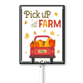 thumbnail image 1 of Eveokoki Fall Decorations Outdoor Pick Up Pumpkin At Farm Aluminum Yard Sign with Stakes Autumn Harvest Lawn Sign Decor for Thanksgiving Holiday Garden Porch Yard Supplies, 4.6 x 6 Inch, 1 of 1