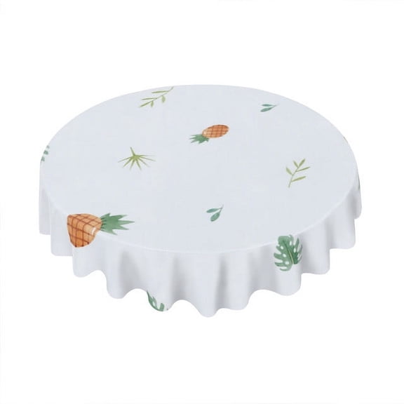 Eveokoki Fall Round Tablecloth,Harvest Tablecloth 60 inch,Watercolor Tropical Pineapple Indoor or Outdoor Holiday Table Harvest Fall Decorations for Home,Dinner