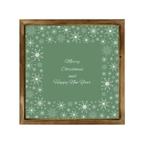 Eveokoki Farmhouse Wall Decor Signs For Christmas Decorations - Rustic 16” Wood Christmas Snowflakes Picture Frame - Easy To Hang Indoor Holiday Decor For Your Home
