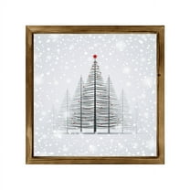 Eveokoki Farmhouse Wall Decor Signs For Christmas Decorations - Rustic 16” Wood Happy Christmas Picture Frame - Easy To Hang Indoor Holiday Decor For Your Home