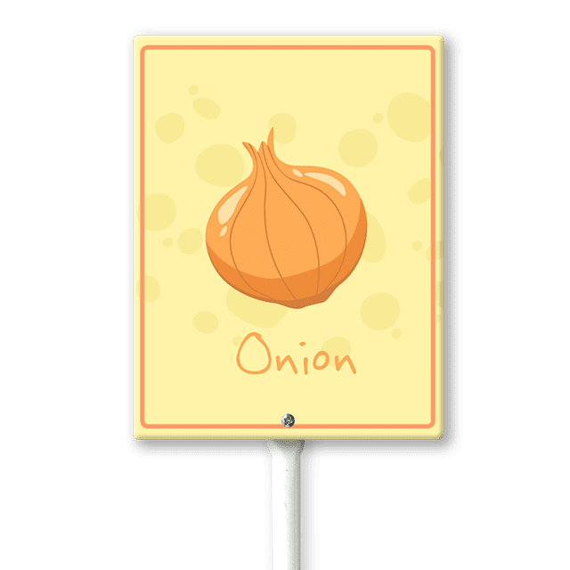 Eveokoki Farming Vegetable Garden Sign Onion Sign with Stake 4.6x6inch ...