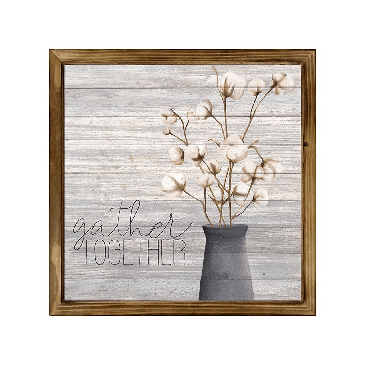 Eveokoki Gather Together Square Rustic Wood Signs,Vintage Wooden