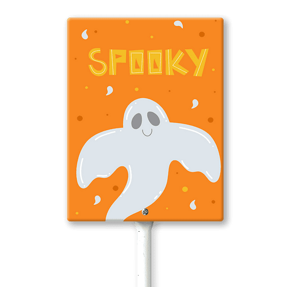 Eveokoki Halloween Decorations Outdoor Yard Signs,Halloween Spooky Ghost Decor Yard Stakes Prop for Lawn Decorations Outdoor Garden Home Party Decor 4.6x6Inch