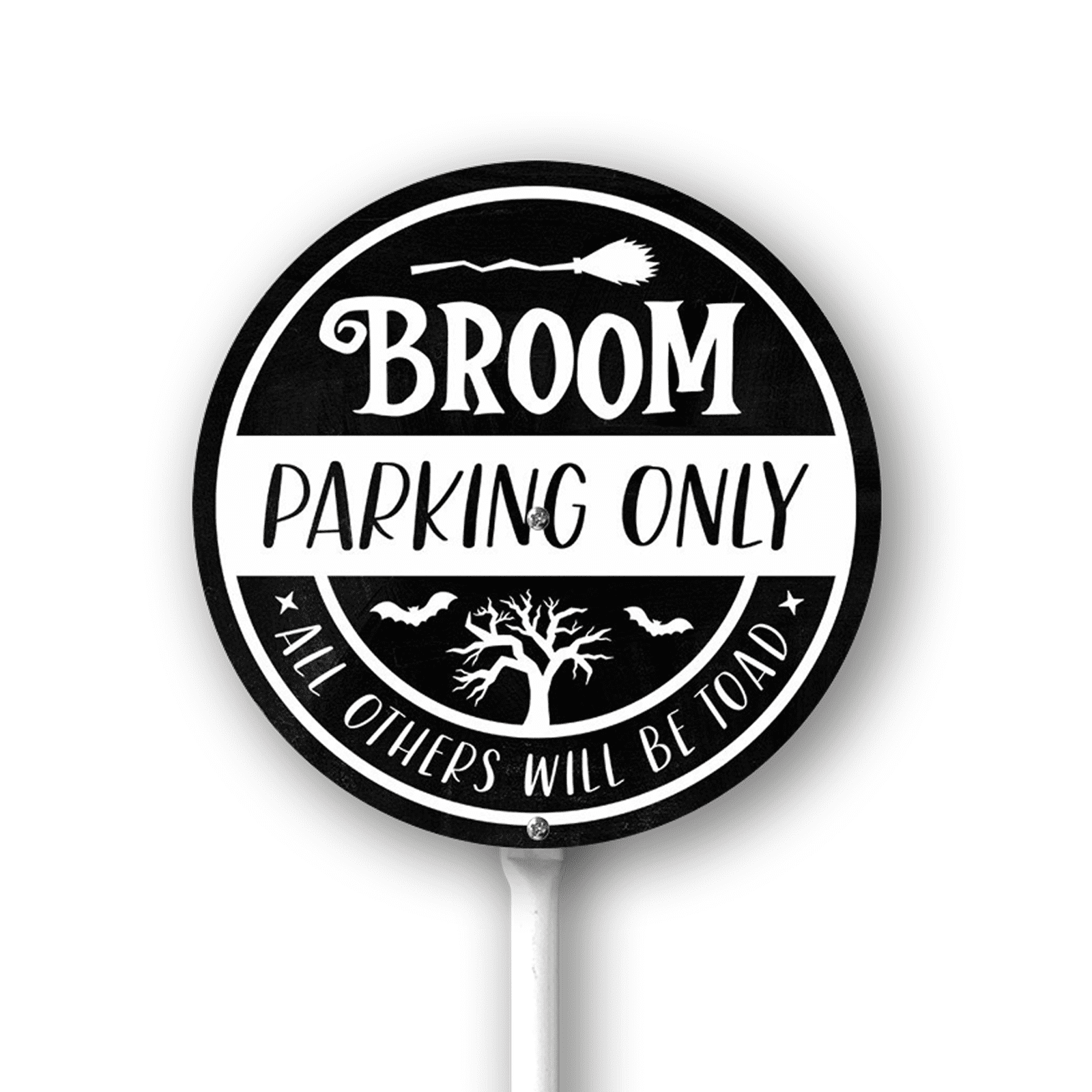 Eveokoki Halloween Yard Sign Broom Parking Only Decorations Yard Signs ...