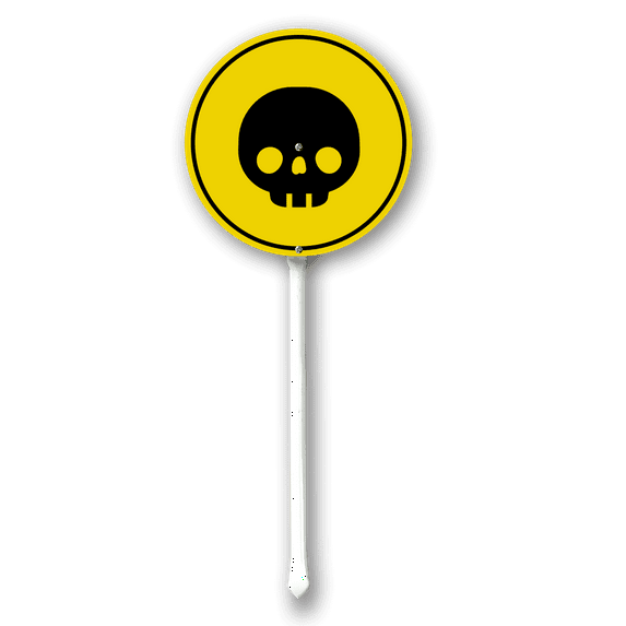 Eveokoki Halloween Yard Sign Cute Skull Crossing Decorations Yard Signs Decorative Garden Stakes Aluminum Outdoor Lawn Signs for Halloween Party Yard Lawn Garden Decorations
