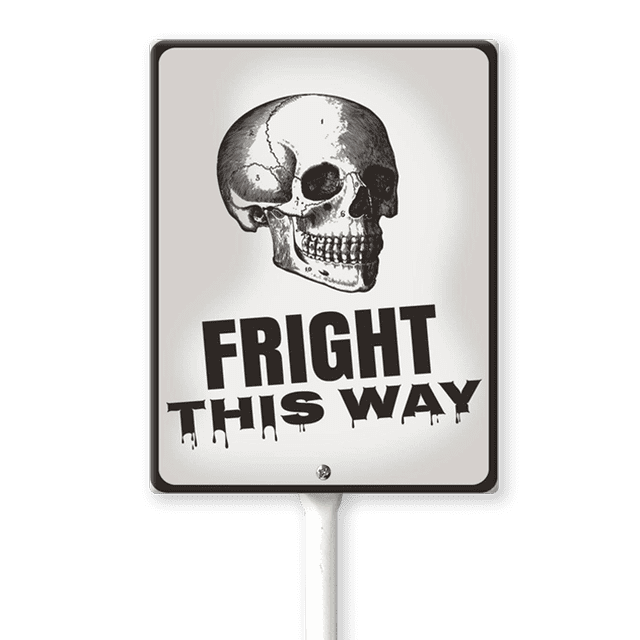 Eveokoki Halloween Yard Sign Fright This Way Decorations Yard Signs ...