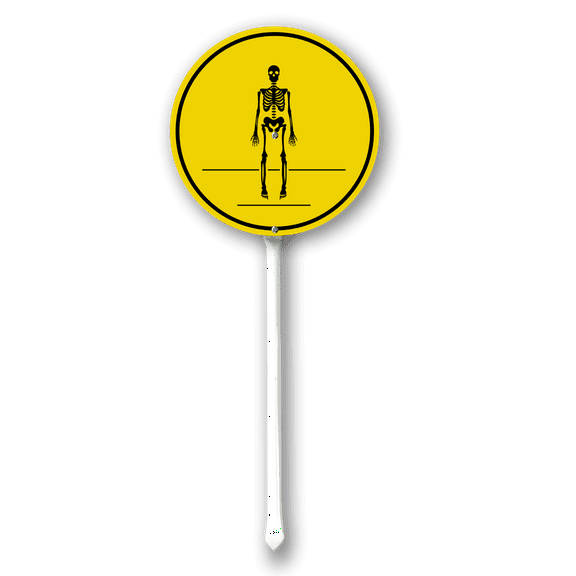 Eveokoki Halloween Yard Sign Skeleton Crossing Decorations Yard Signs Decorative Garden Stakes Aluminum Outdoor Lawn Signs for Halloween Party Yard Lawn Garden Decorations