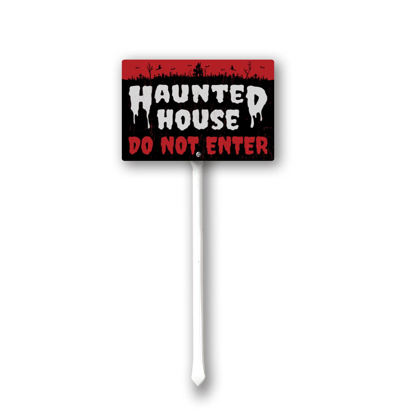 Not Haunted Sign Eveokoki Haunted House Do Not Enter Decorations Yard Signs Decorative ...