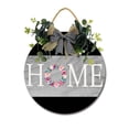 thumbnail image 1 of Eveokoki Home Front Door Sign Funny Wreaths Hanging Wooden Plaque Decoration Round Rustic Wood Farmhouse Porch Decor for Home Front Door Decor, 12 x 12 Inch, 1 of 5