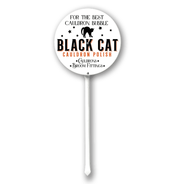 Eveokoki Home Halloween Yard Stake, 9.2x9.2 Inch Black Cat Cauldron ...