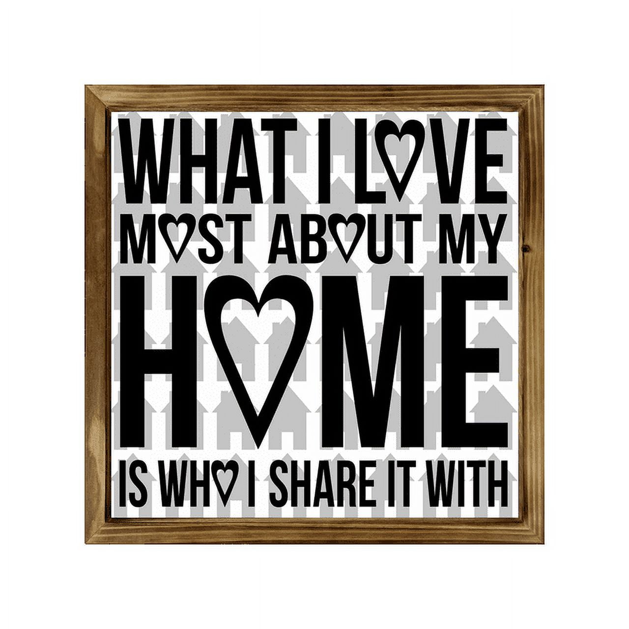 Eveokoki Home Square Rustic Wood Signs,Vintage Wooden Farmhouse Plaque