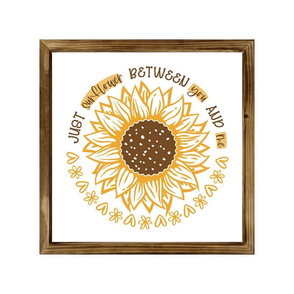 Eveokoki Just Between You And Me Sign 16 Inch, Rustic Farmhouse Decor for the Home Sign, Wall Decorations, Modern Farmhouse Wall Decor, Rustic Wall Hanging Sign with Solid Wood Frame