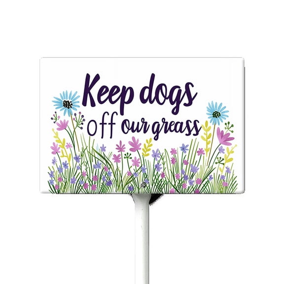 Eveokoki Keep Dogs Off Our Grass Sign, 12" x8" Stay Off Grass Aluminum Signs with Metal Stakes,UV Protected,Weatherproof,Fade Resistant,Easy to Mount