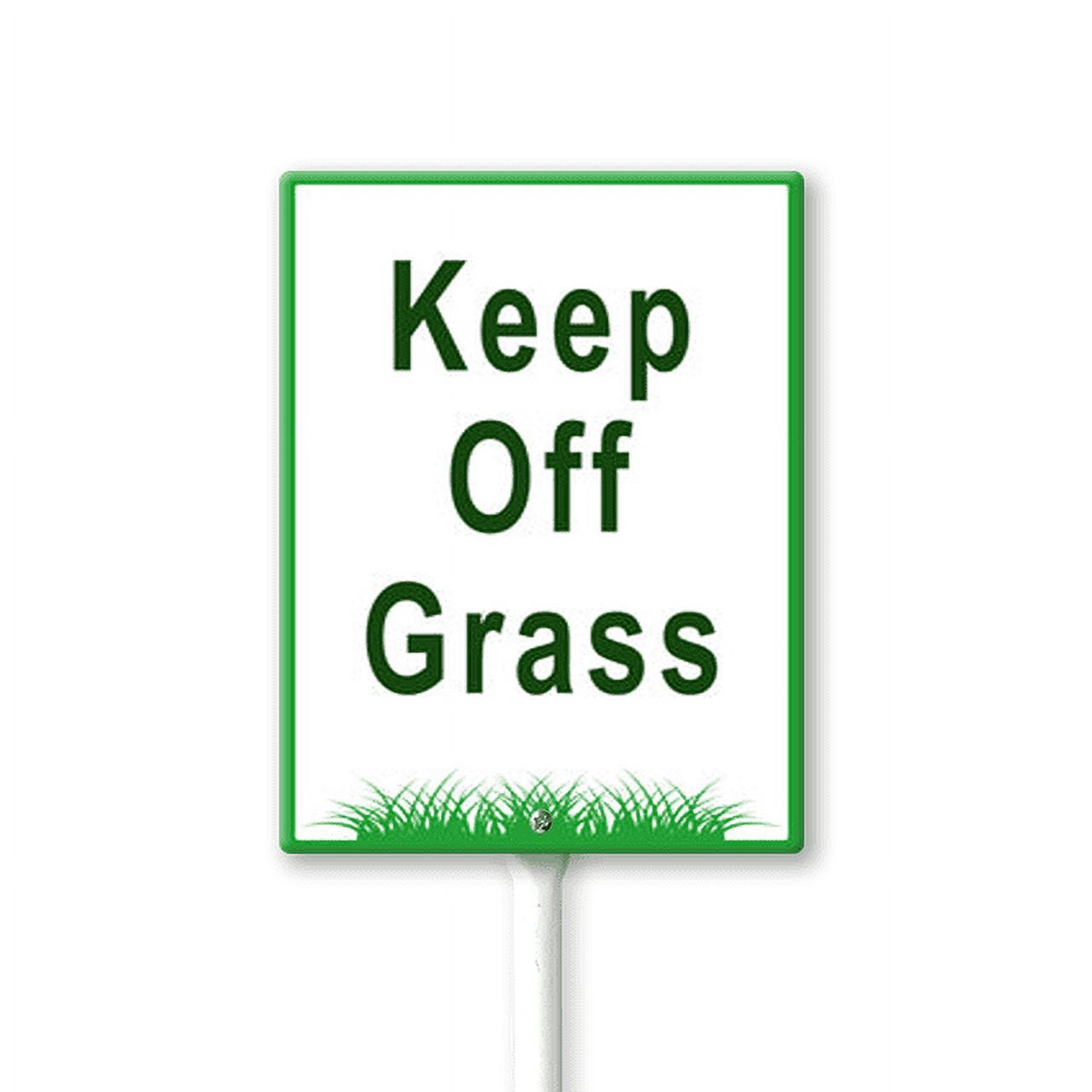 Eveokoki Keep Off Grass Yard Sign with Stakes 4.6x6in, Sturdy Aluminum ...