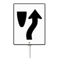 thumbnail image 1 of Eveokoki Keep To The Right Sign, Aluminum Yard Sign with Metal Stakes, 4.6" x6" Public Notice Signs, Waterproof, Easy to Install, 1 of 1