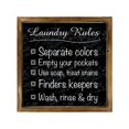 thumbnail image 1 of Eveokoki Laundry Rules Sign 16x16 Inch, Rustic Farmhouse Decor Home Sign, Wall Decorations Living Room, Modern Farmhouse Wall Decor, Laundry Sign and Laundry Room Decor with Solid Wood Frame, 1 of 5