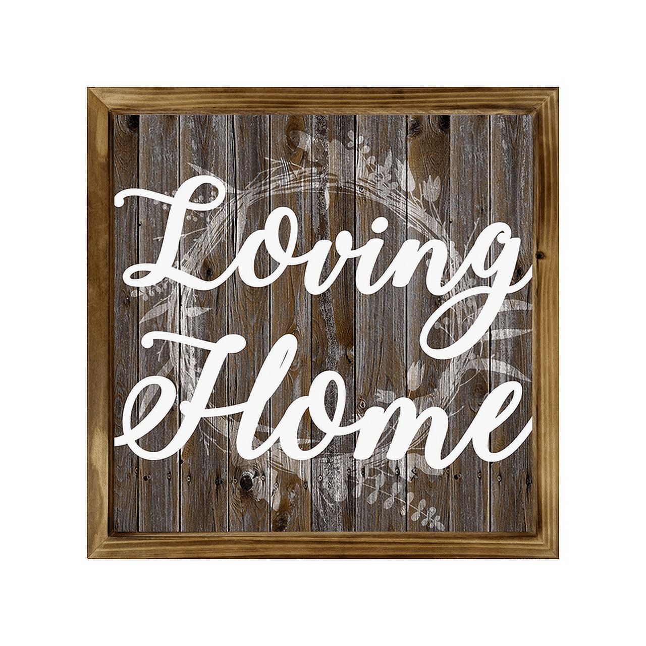 Eveokoki Loving Home Square Rustic Wood Signs,Vintage Wooden Farmhouse